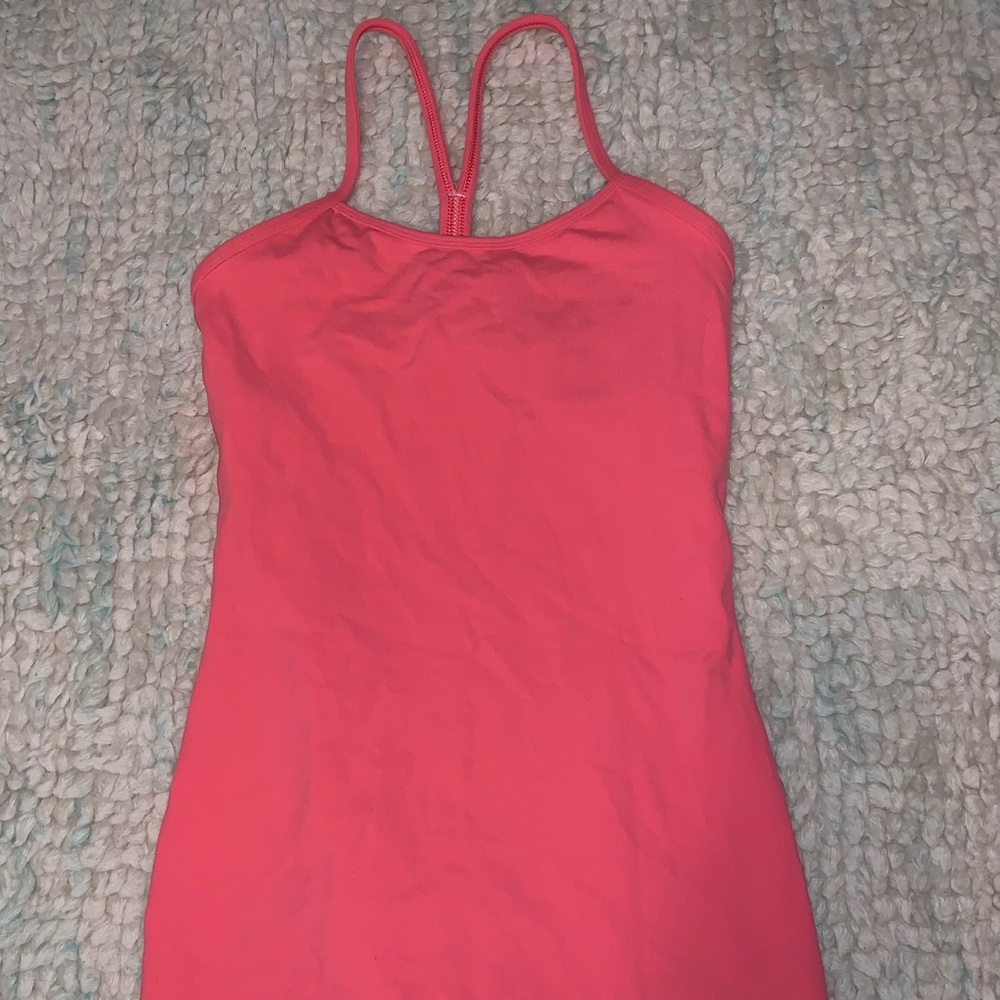 Lulumeon Power Y Tank in Electric Coral
